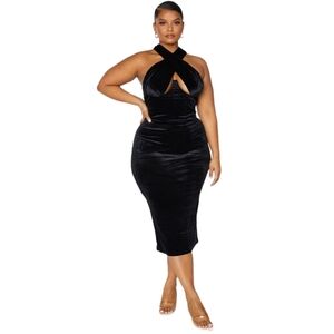 PLT Cross Front Midi Dress (Altered)